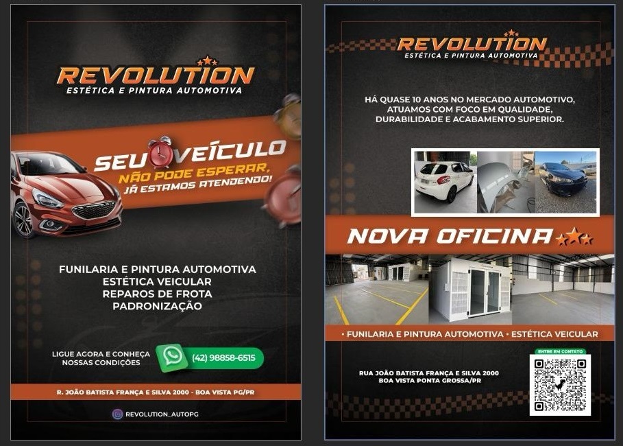 Panfletos Revolution - Estética e Pintura Automotiva